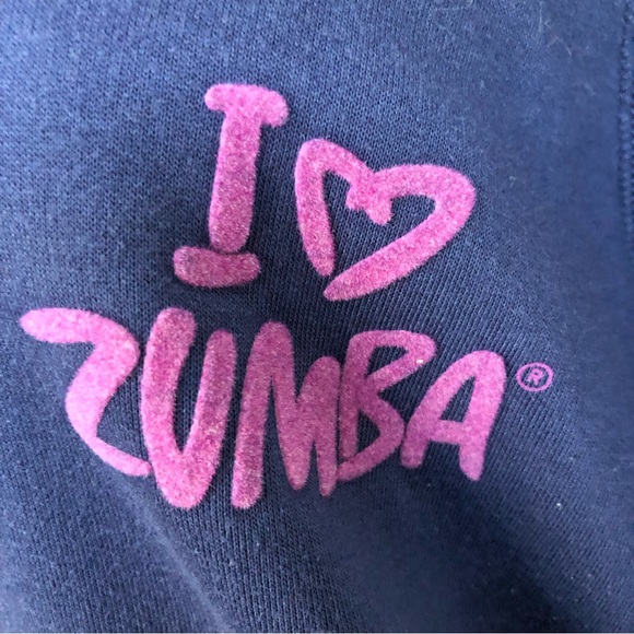 $10 SALE! I LOVE ZUMBA Sweatshirt Heart Dance Fitness Wear L Classic RARE - Picture 3 of 12